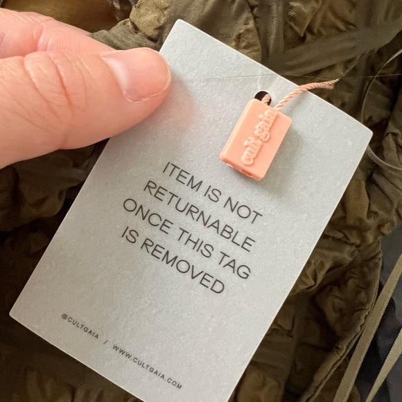 NWT Cult Gaia Green MIDI Dress sz L - Picture 3 of 5